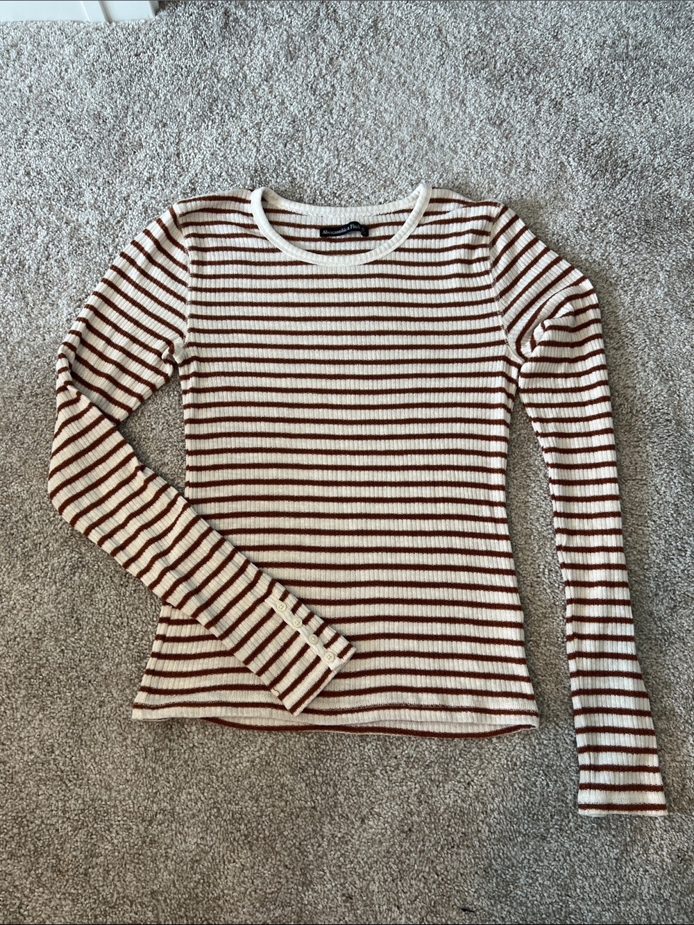 A&F Striped Long Sleeve Top